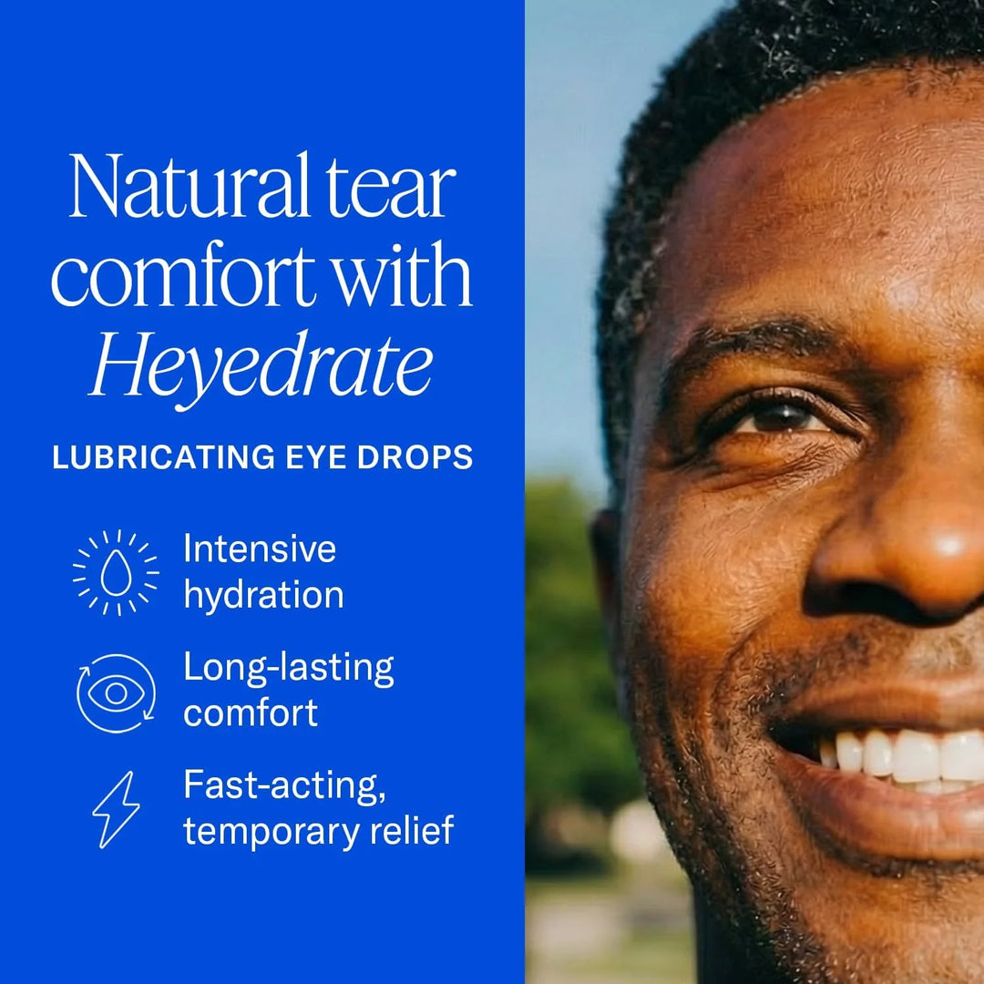 Heyedrate Clinical lubricating eye drops for intensive hydration and temporary dry eye relief