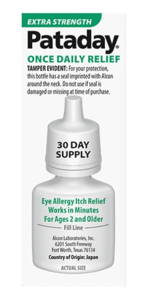 Pataday Extra Strength Eye Allergy Itch Relief Drops - 0.085 FL OZ (2.5 ML) EXP 2026+